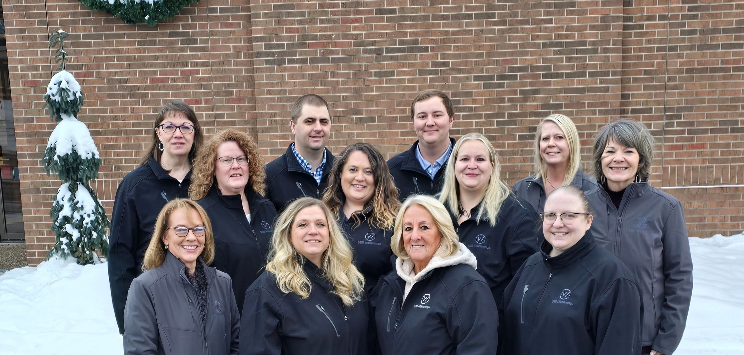Group photo of bank staff